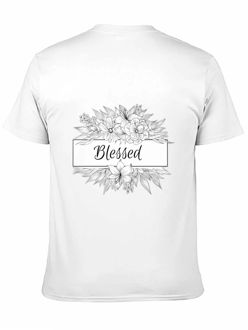 Blessed Floral Graphic Tee - Unisex Black T-Shirt