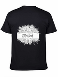 Blessed Floral Graphic Tee - Unisex Black T-Shirt