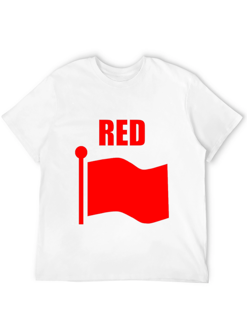Red Flag Graphic Black T-Shirt