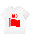 Red Flag Graphic Black T-Shirt