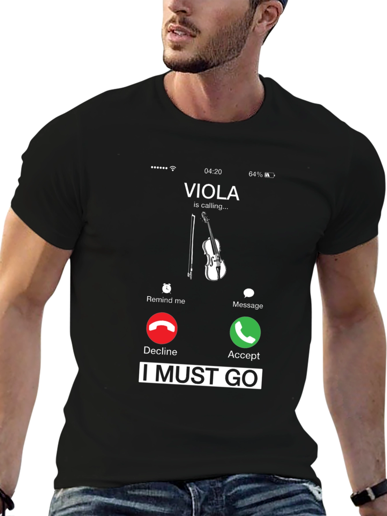 Viola Calling T-Shirt - I Must Go!