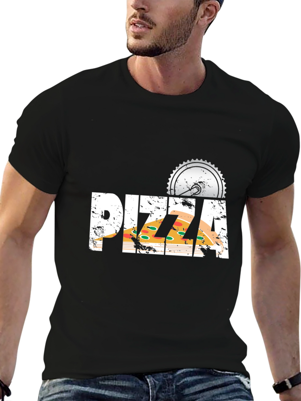 Pizza Cutter T-Shirt - Novelty Food Tee