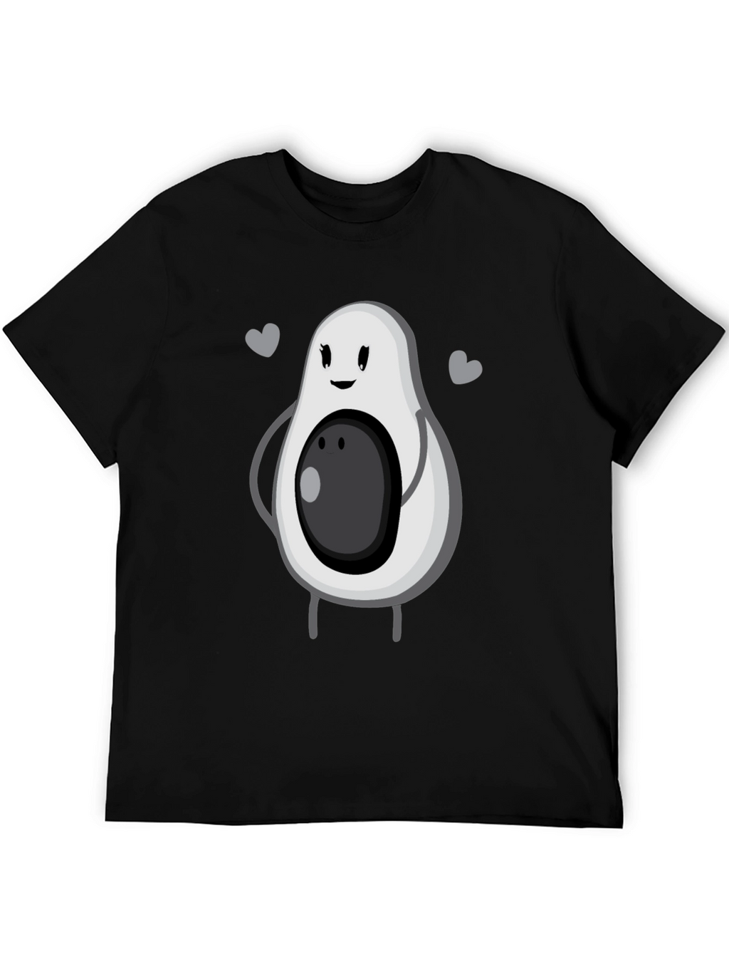 Cute Avocado Graphic Tee - Unisex Black T-Shirt