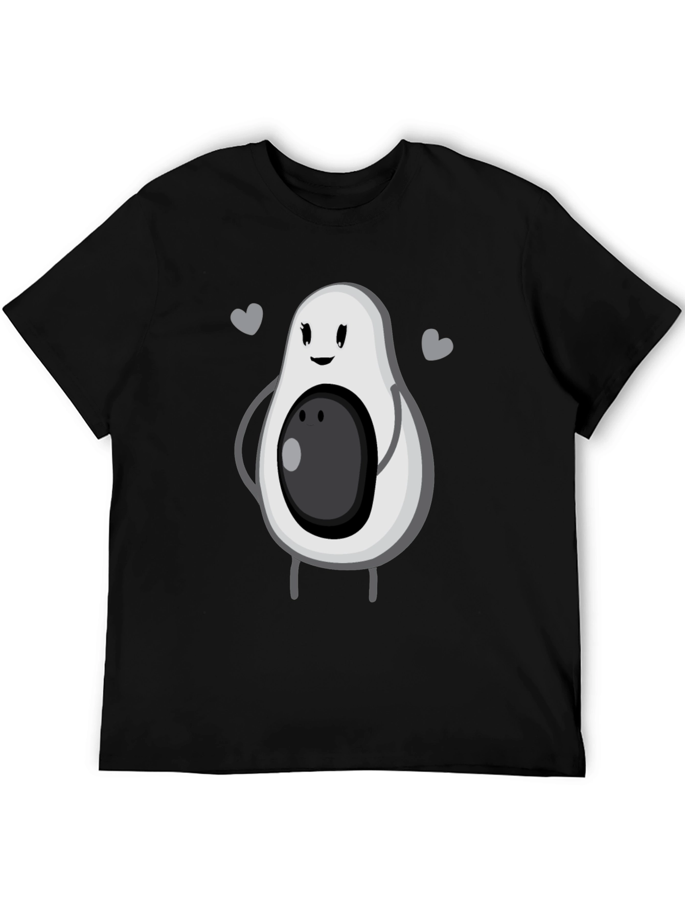 Cute Avocado Graphic Tee - Unisex Black T-Shirt
