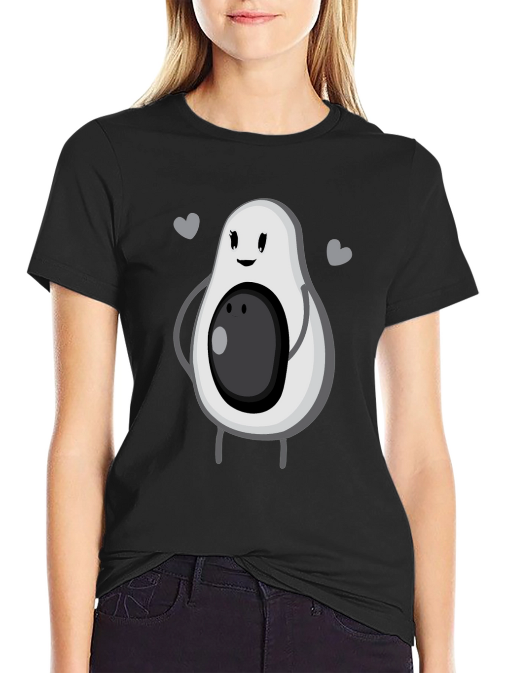 Cute Avocado Graphic Tee - Unisex Black T-Shirt