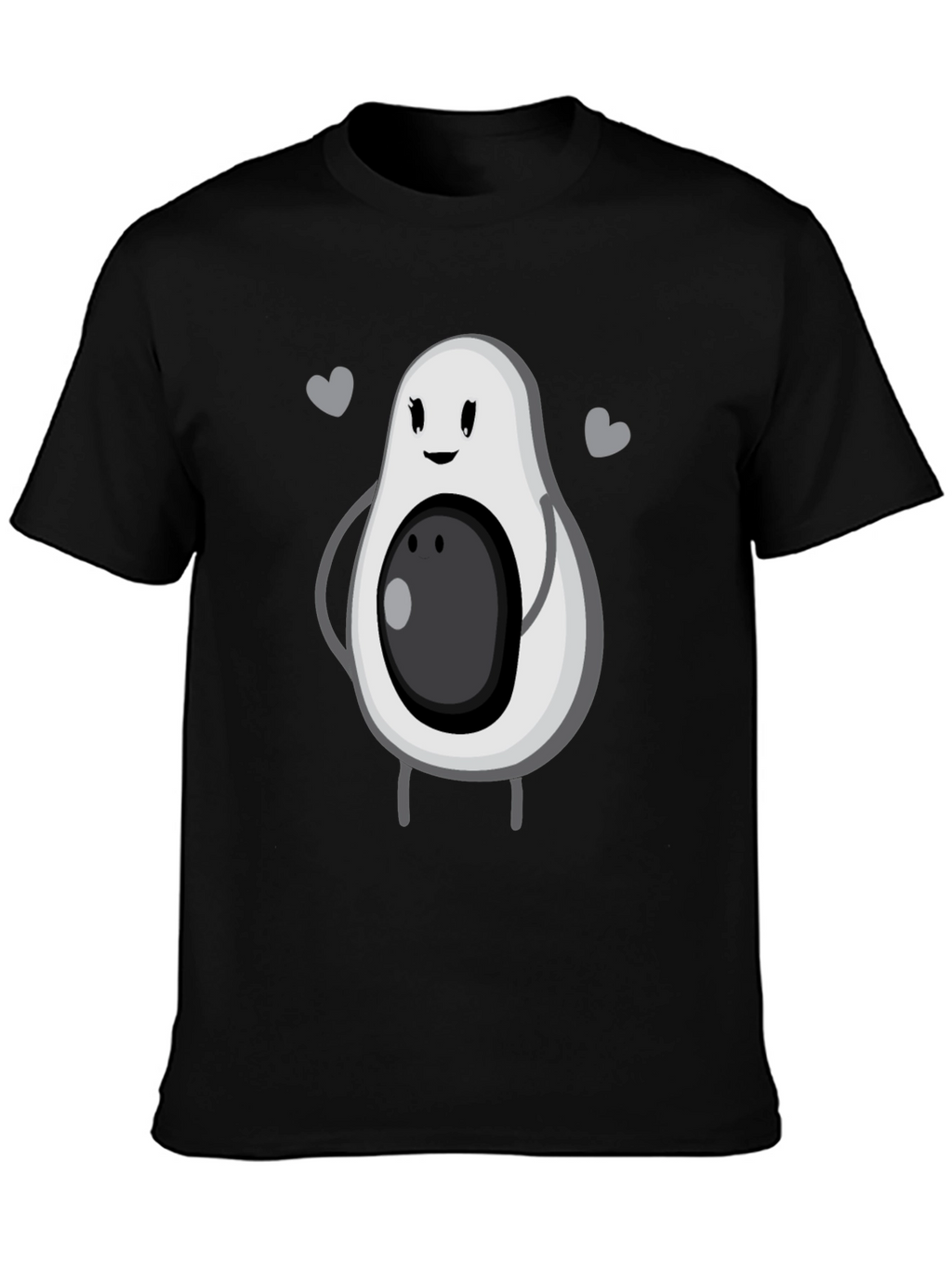 Cute Avocado Graphic Tee - Unisex Black T-Shirt