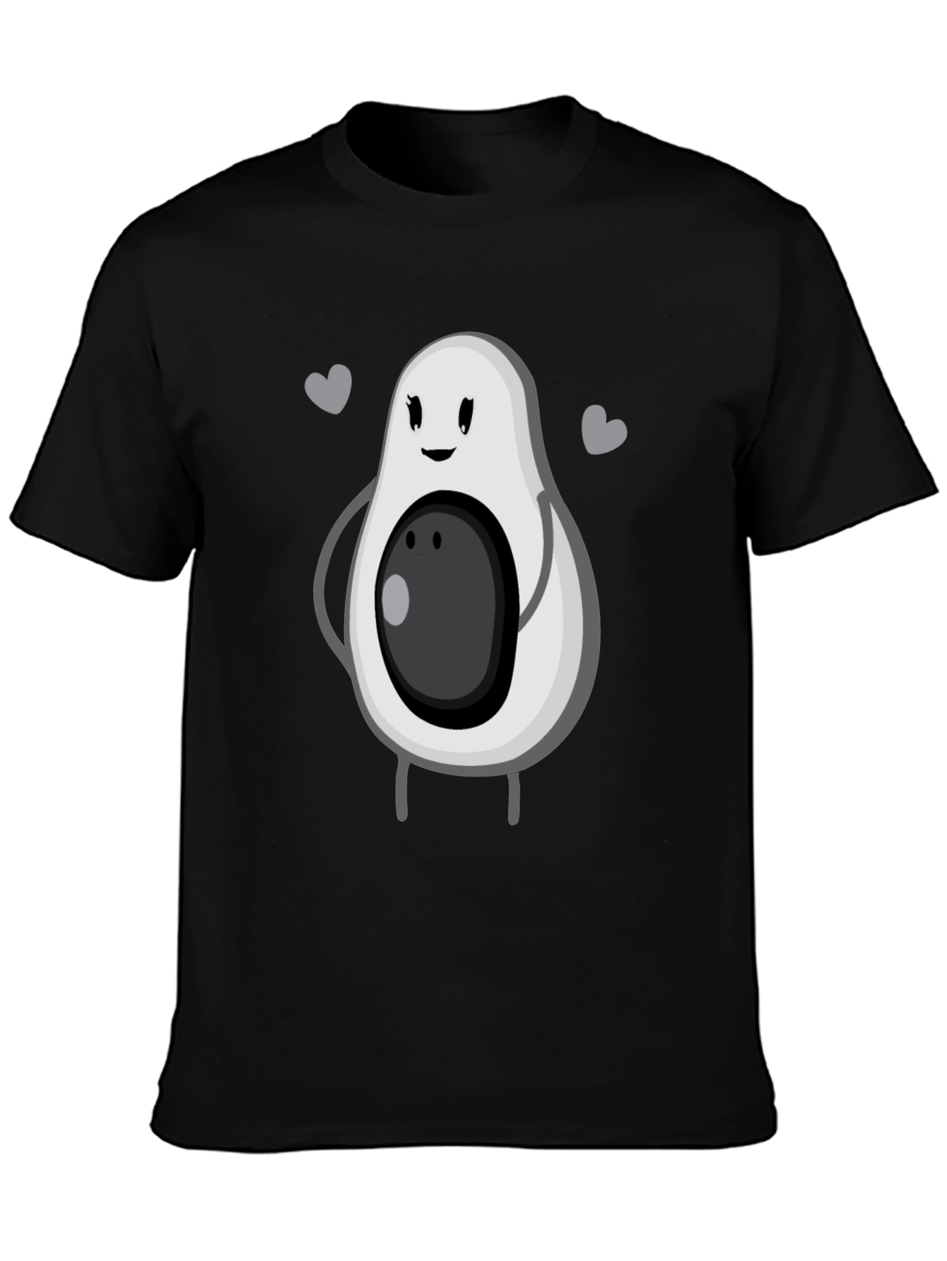 Cute Avocado Graphic Tee - Unisex Black T-Shirt