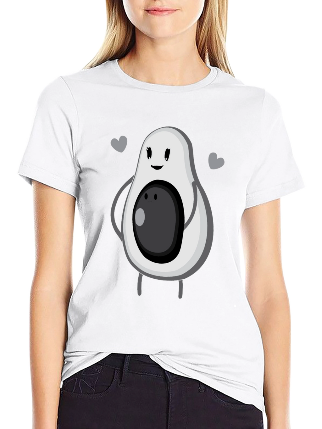 Cute Avocado Graphic Tee - Unisex Black T-Shirt
