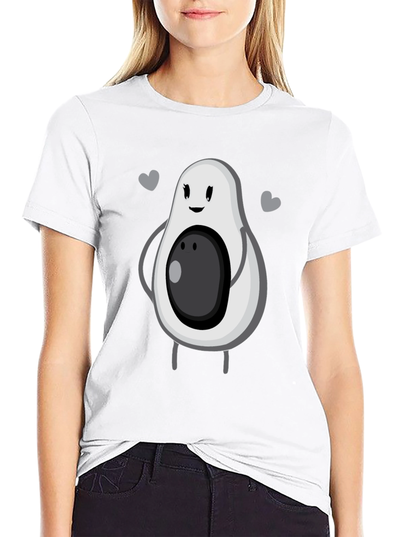 Cute Avocado Graphic Tee - Unisex Black T-Shirt