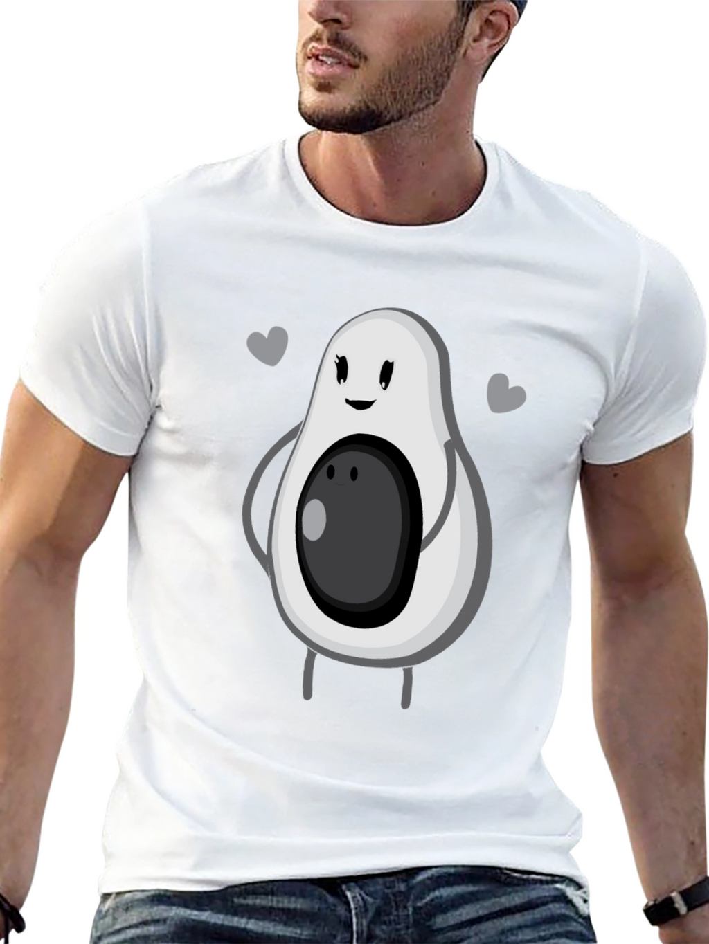 Cute Avocado Graphic Tee - Unisex Black T-Shirt