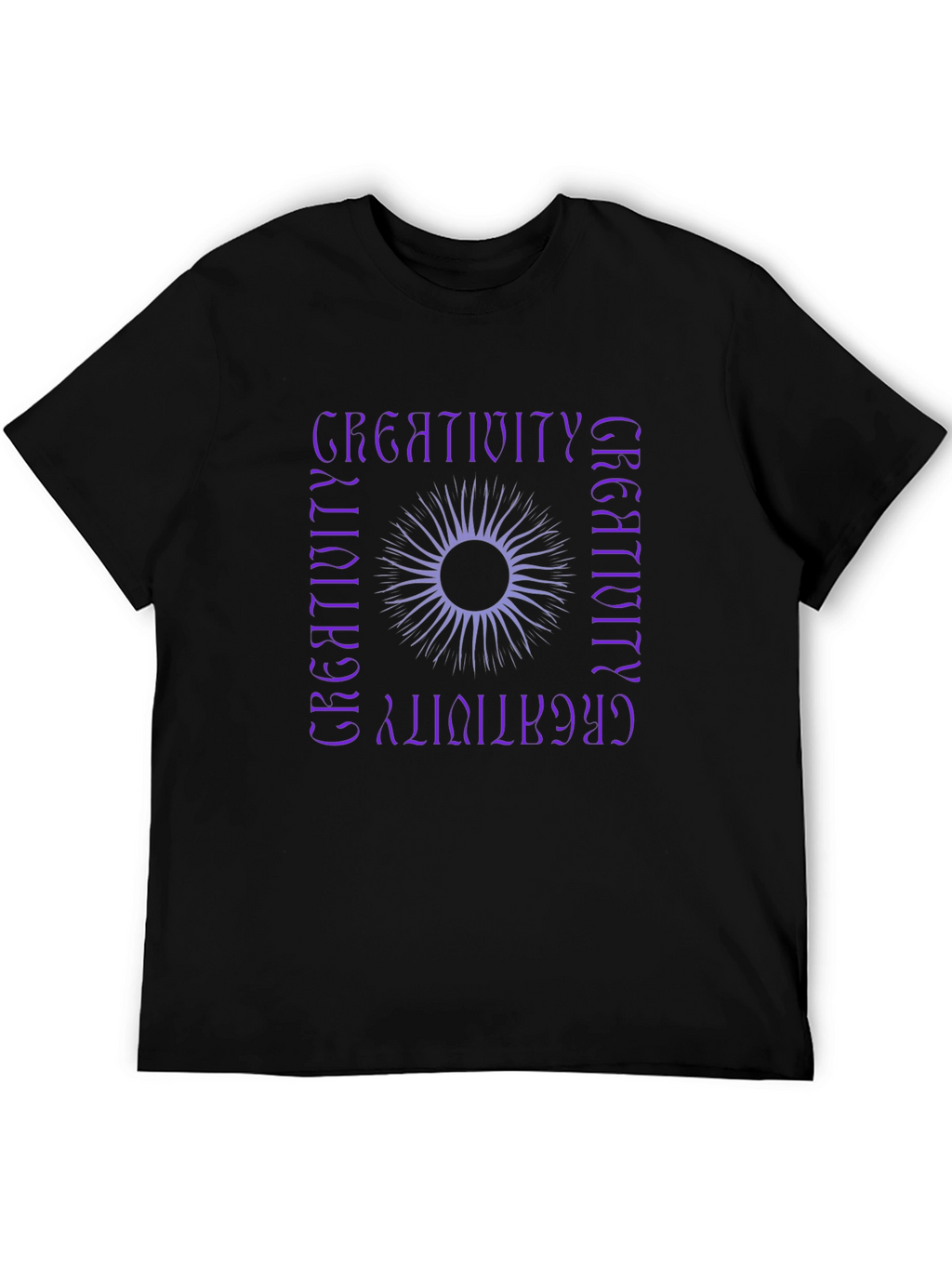 Creativity Graphic Tee - Stylish Black T-Shirt