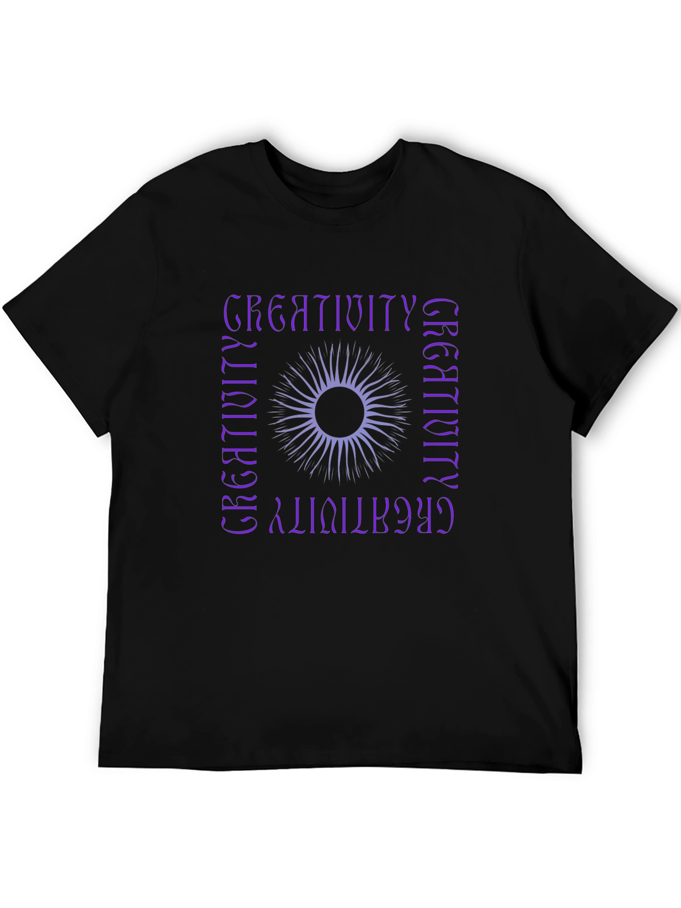 Creativity Graphic Tee - Stylish Black T-Shirt