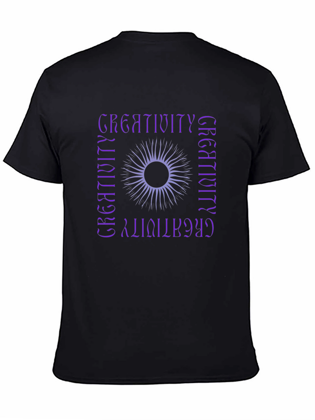 Creativity Graphic Tee - Stylish Black T-Shirt