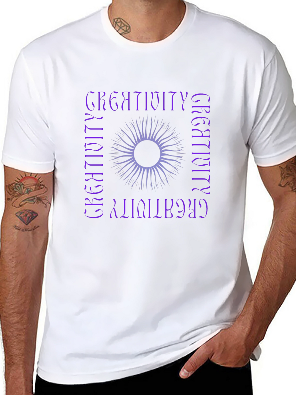 Creativity Graphic Tee - Stylish Black T-Shirt