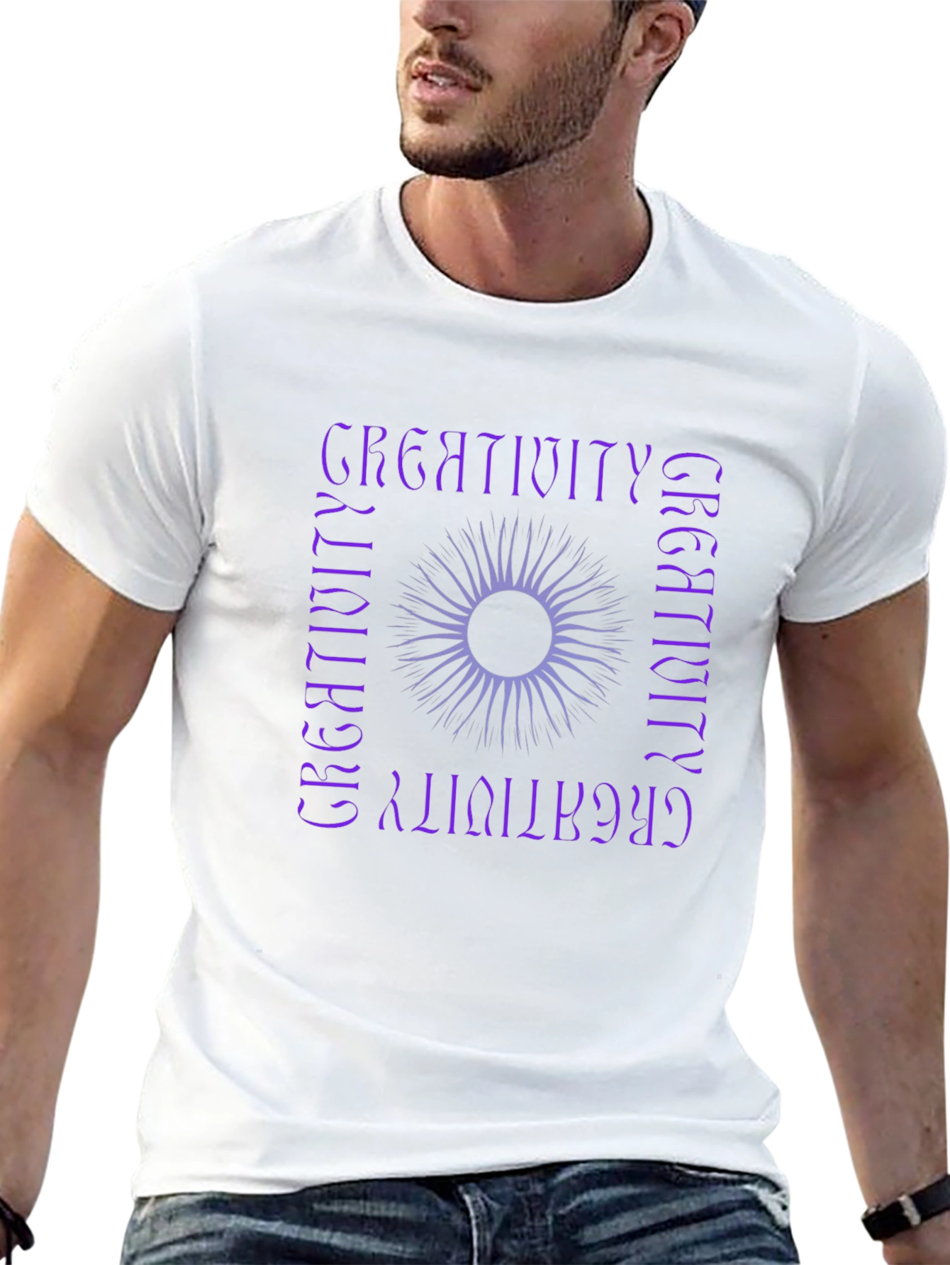 Creativity Graphic Tee - Stylish Black T-Shirt