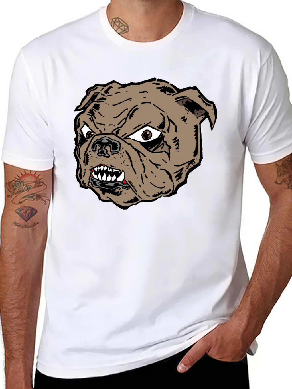 Bulldog Graphic Tee - Fierce Dog Lover Shirt