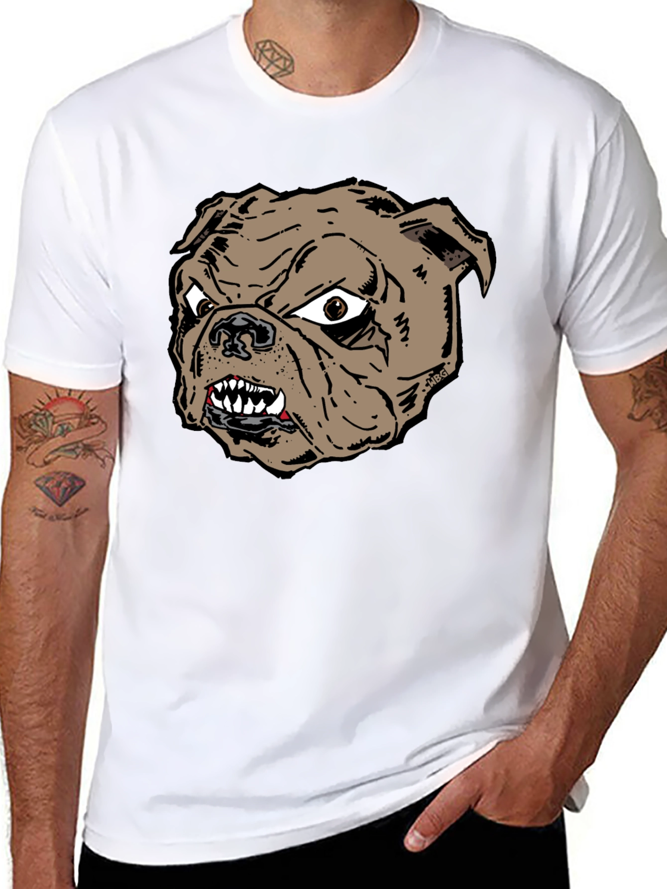 Bulldog Graphic Tee - Fierce Dog Lover Shirt