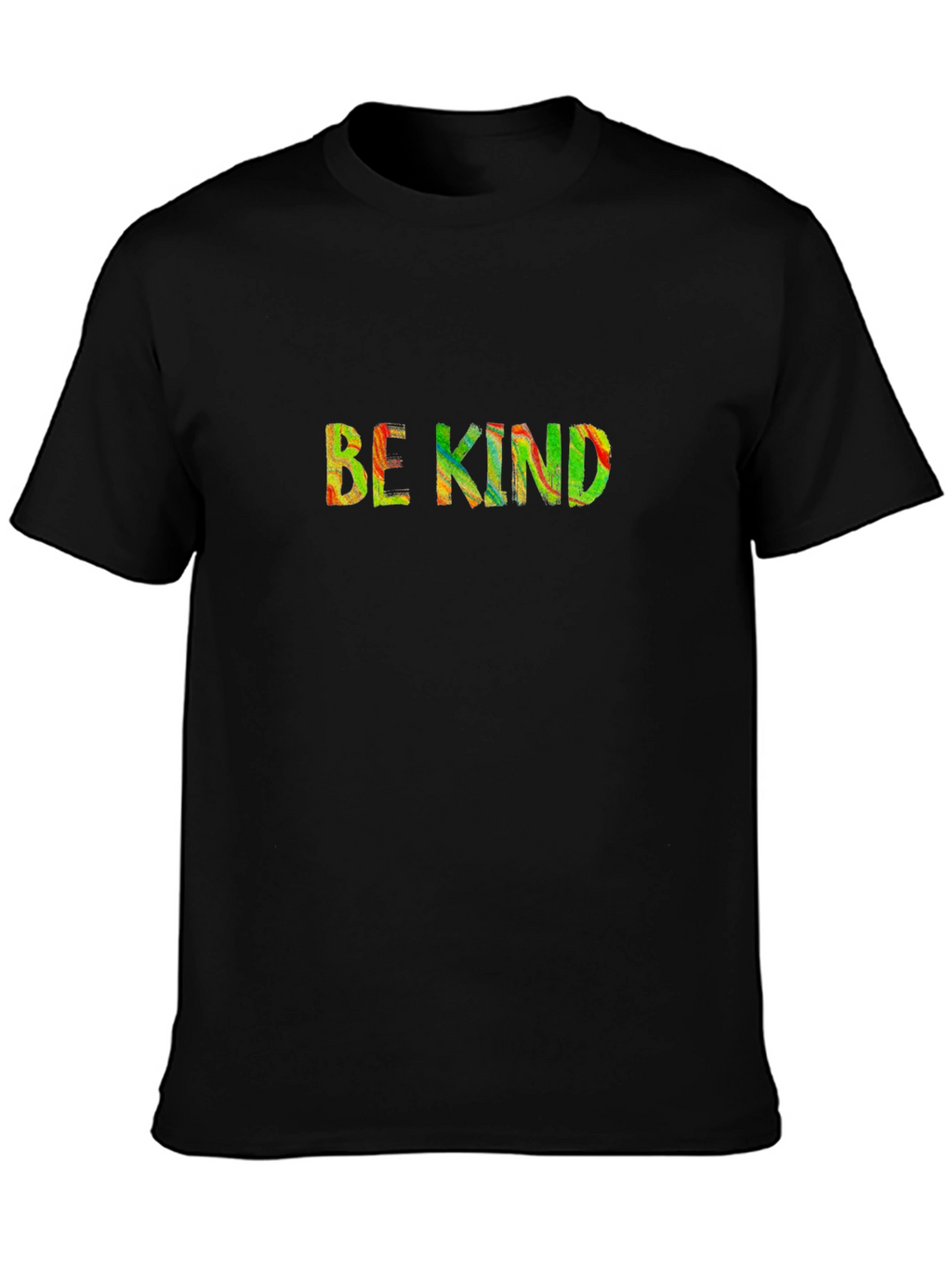 Be Kind Graphic Tee - Black Cotton Casual T-Shirt
