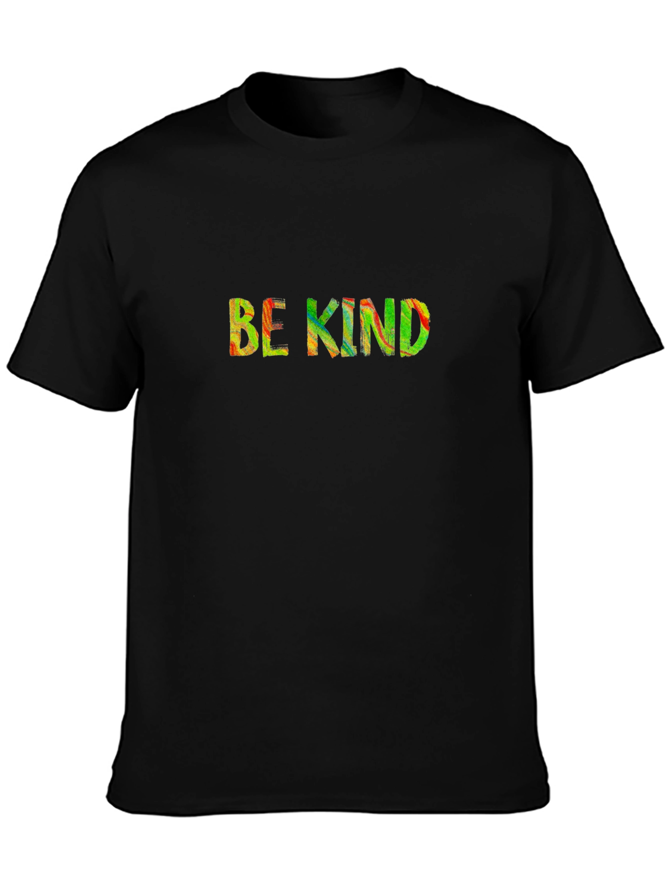 Be Kind Graphic Tee - Black Cotton Casual T-Shirt