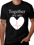 Together We Are Heartbeat Graphic Tee - Black