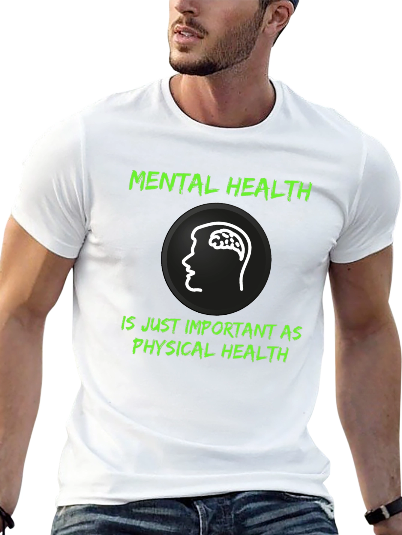 Mental Health Awareness Graphic Tee - Black