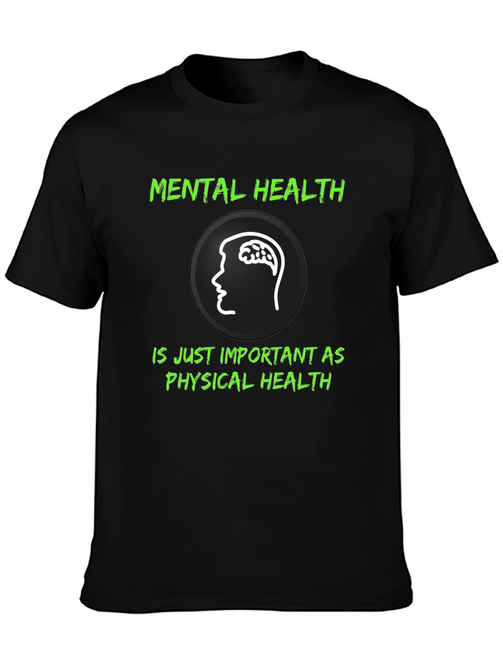 Mental Health Awareness Graphic Tee - Black
