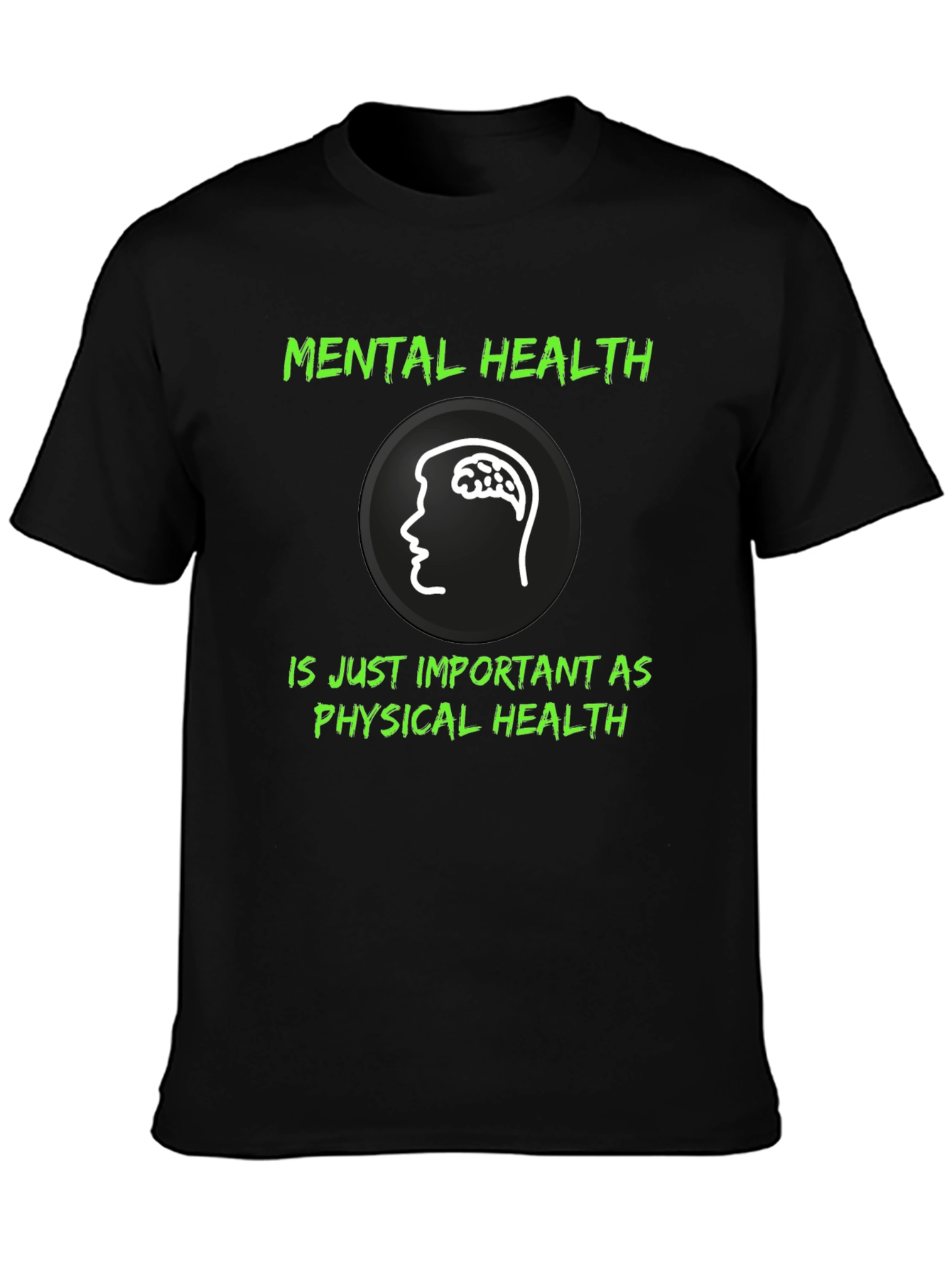 Mental Health Awareness Graphic Tee - Black