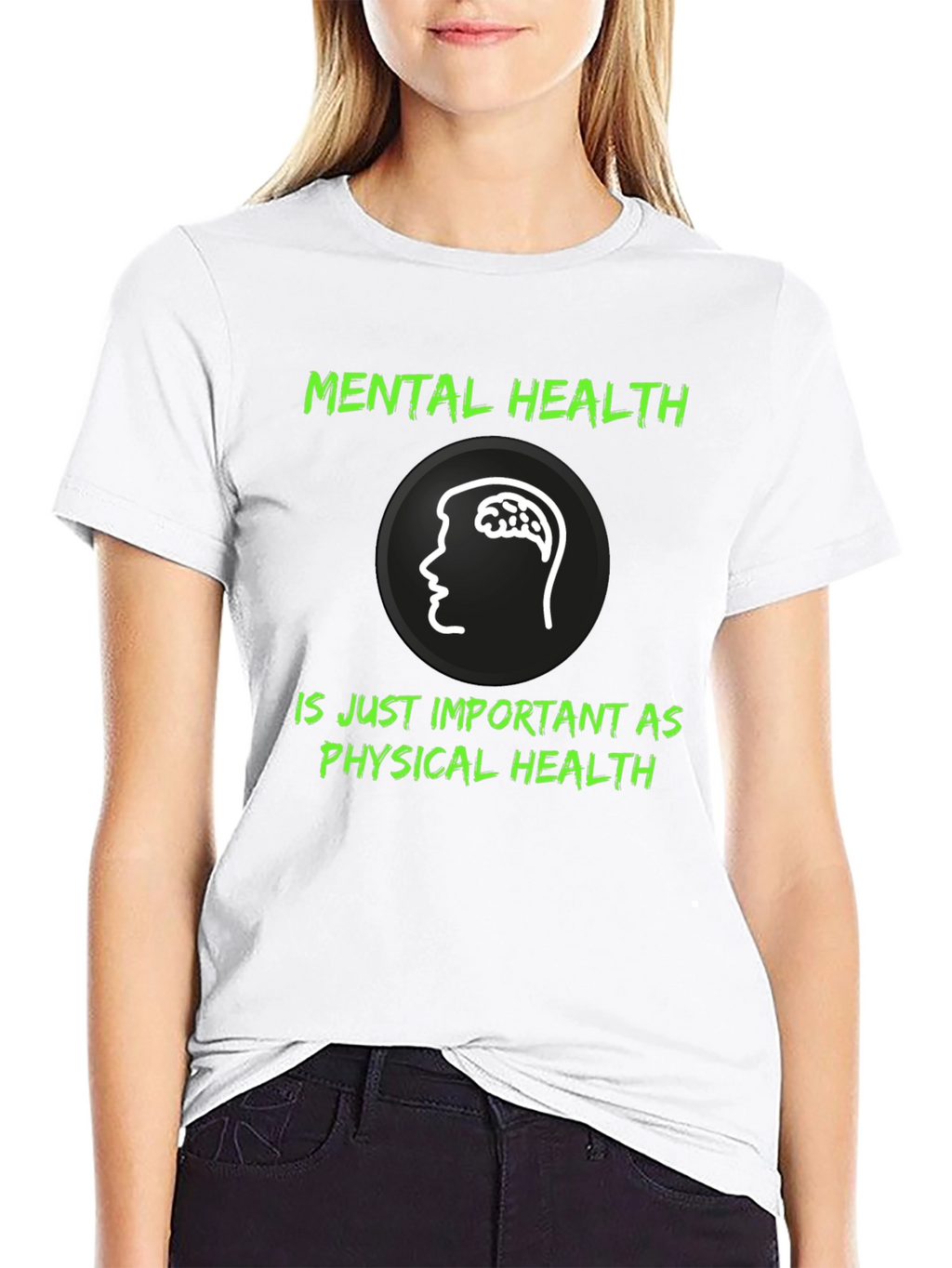 Mental Health Awareness Graphic Tee - Black
