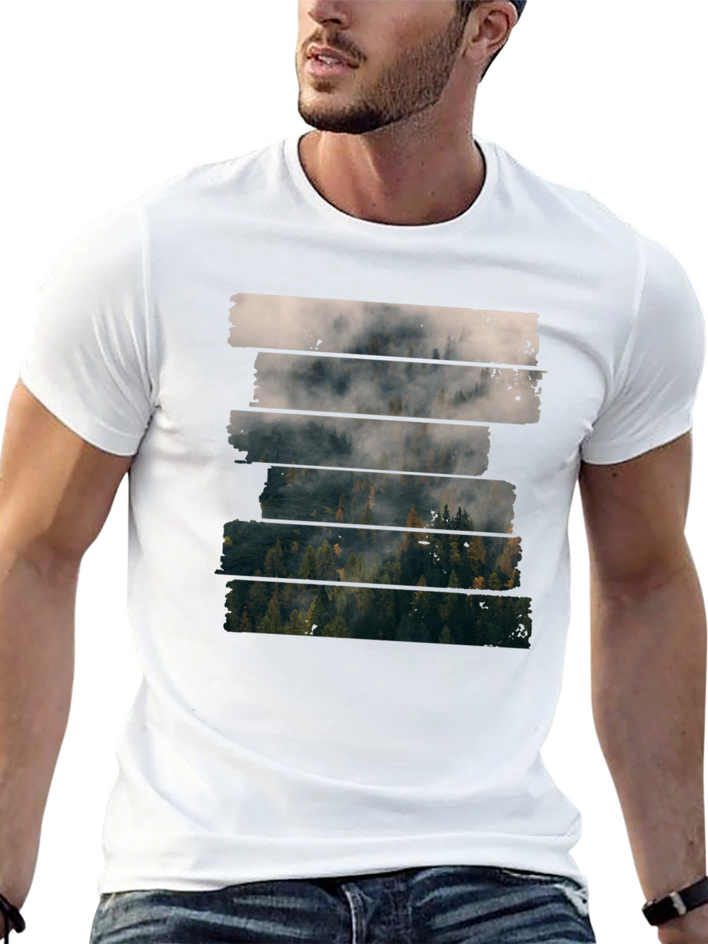Foggy Forest T-Shirt - Nature Inspired Tee