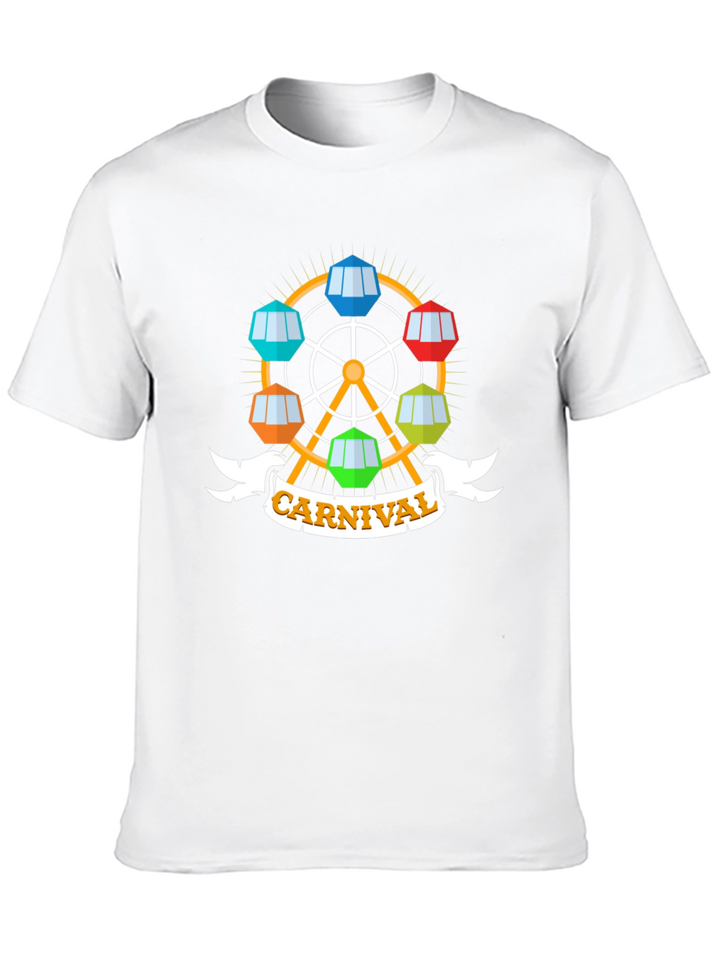 Carnival Ferris Wheel Graphic Tee - Black
