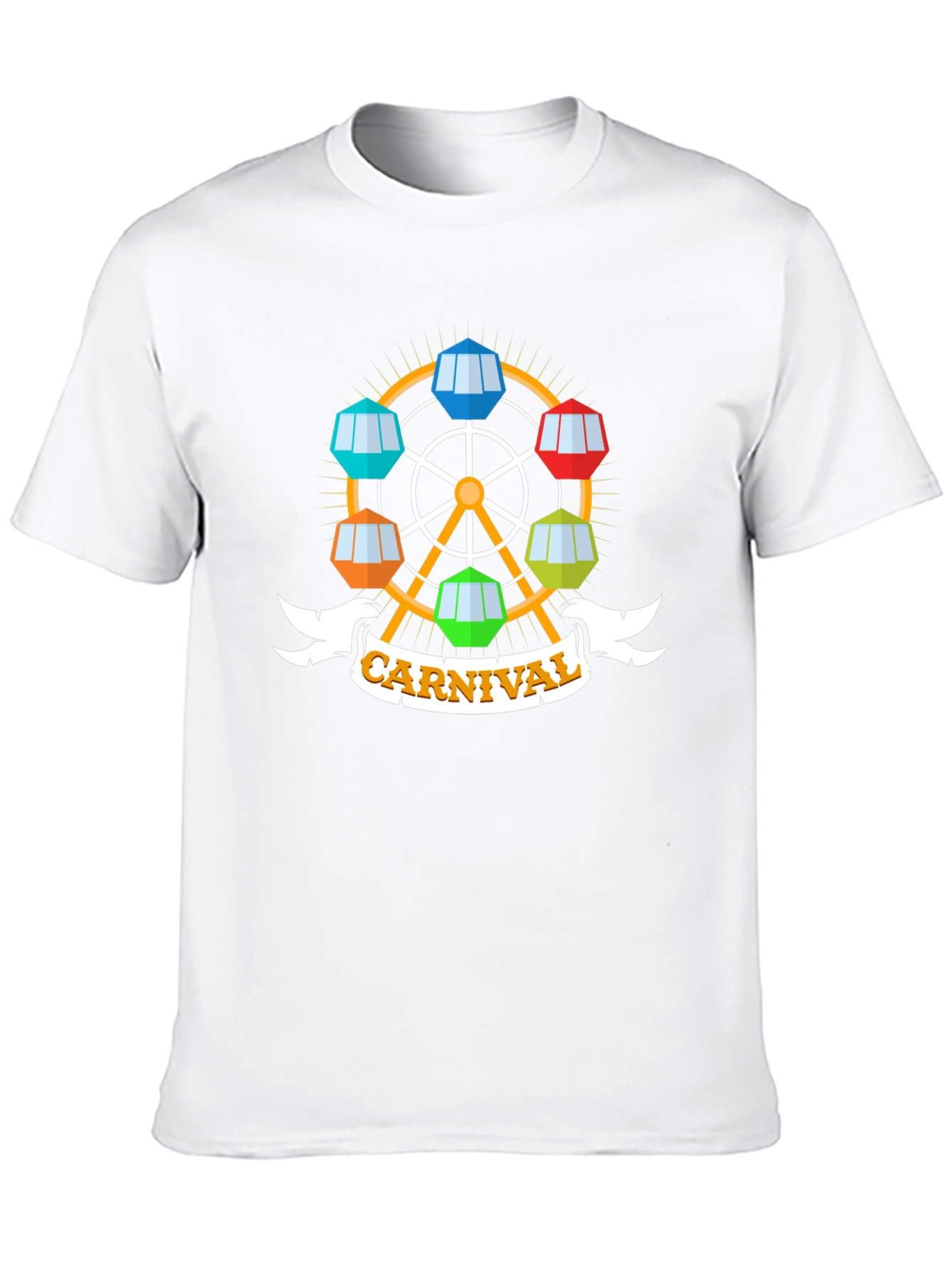 Carnival Ferris Wheel Graphic Tee - Black