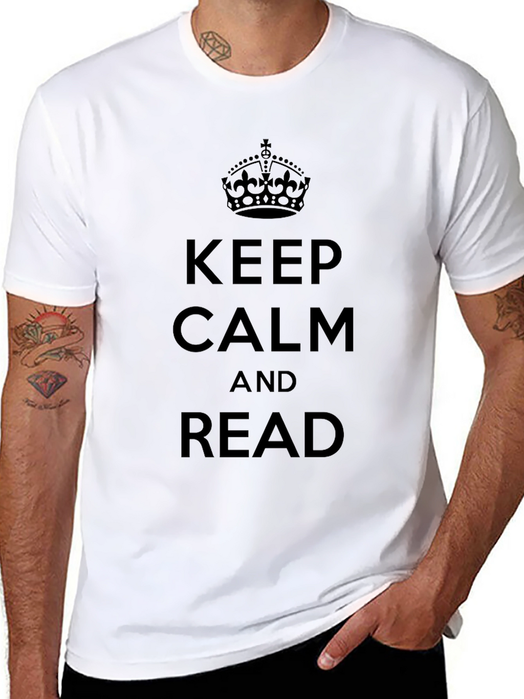Keep Calm and Read Black T-Shirt