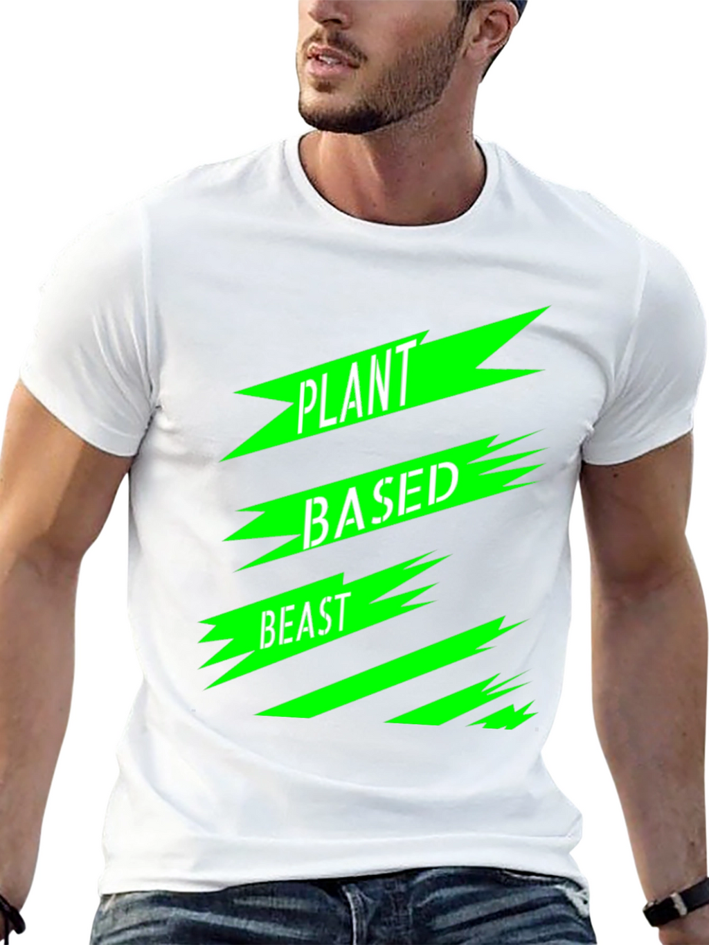 Plant Based Beast Graphic T-Shirt - Black