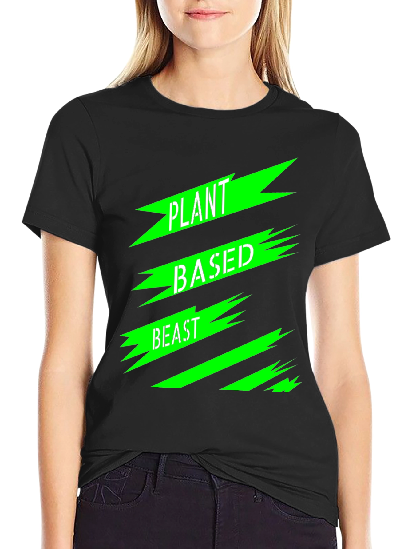 Plant Based Beast Graphic T-Shirt - Black