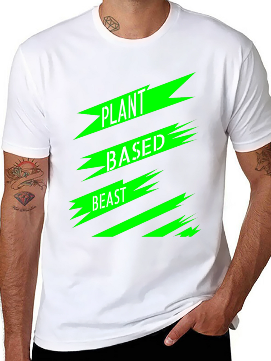 Plant Based Beast Graphic T-Shirt - Black