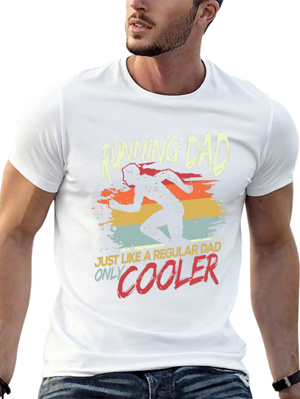 Running Dad T-Shirt - Cool Dad Design