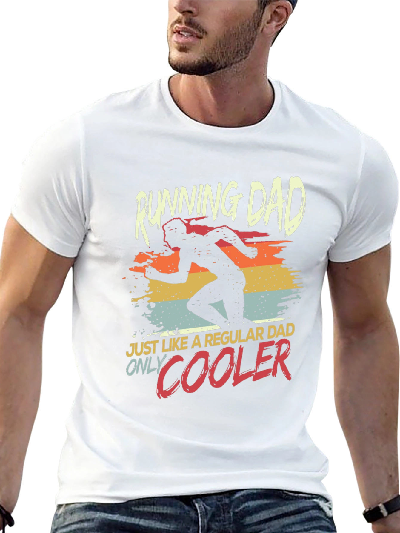 Running Dad T-Shirt - Cool Dad Design