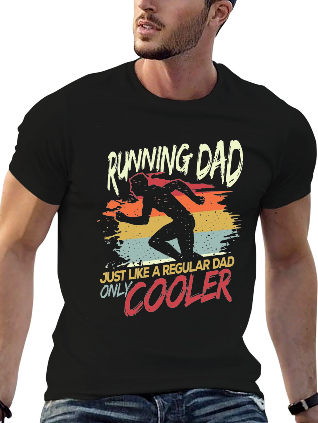 Running Dad T-Shirt - Cool Dad Design