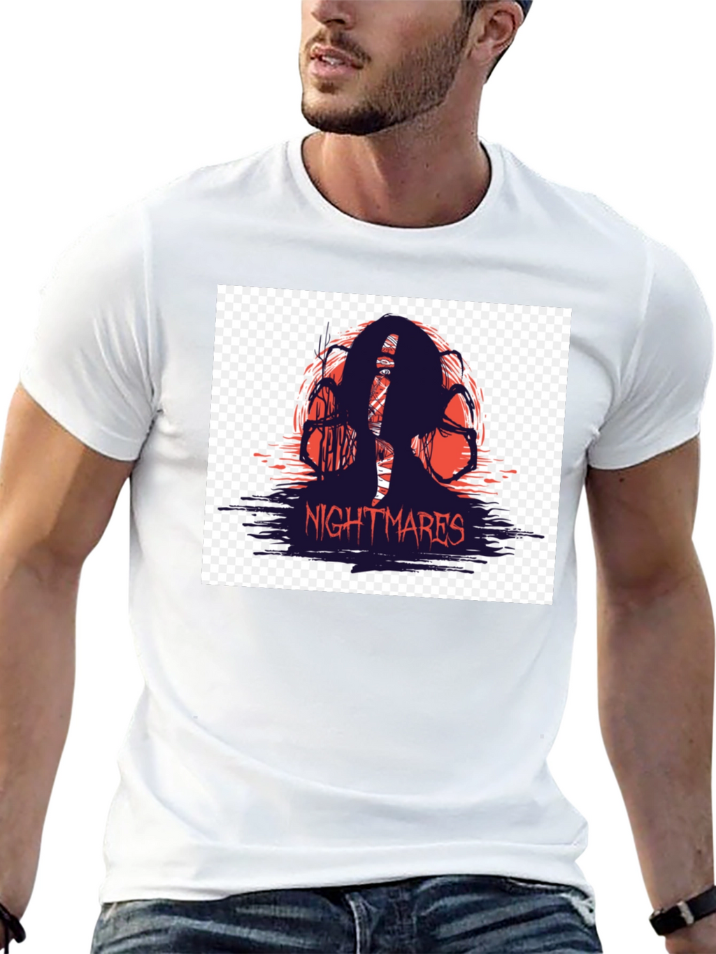 Nightmares Graphic T-Shirt - Black Horror Tee
