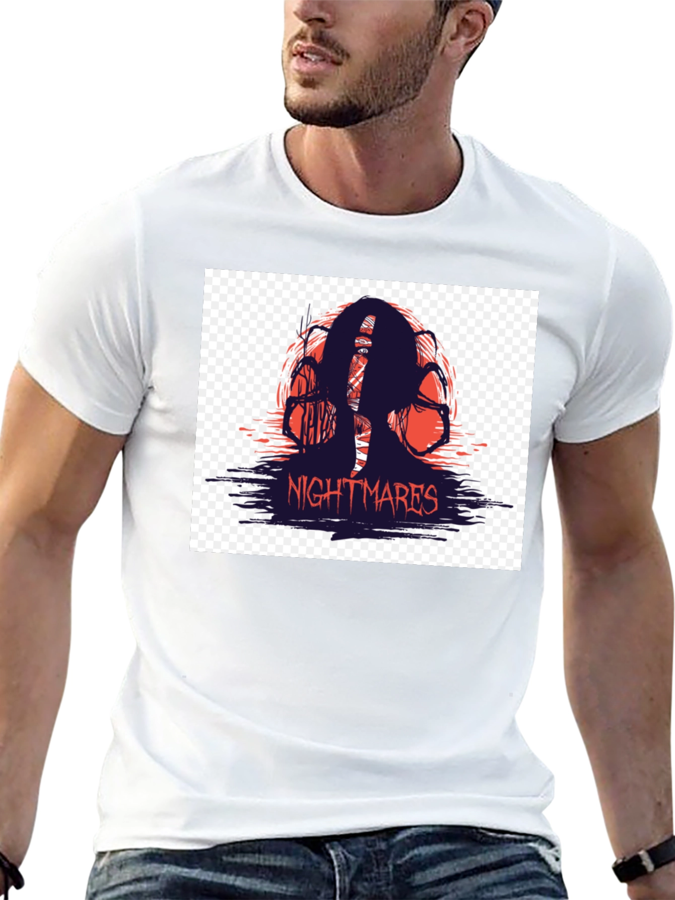 Nightmares Graphic T-Shirt - Black Horror Tee