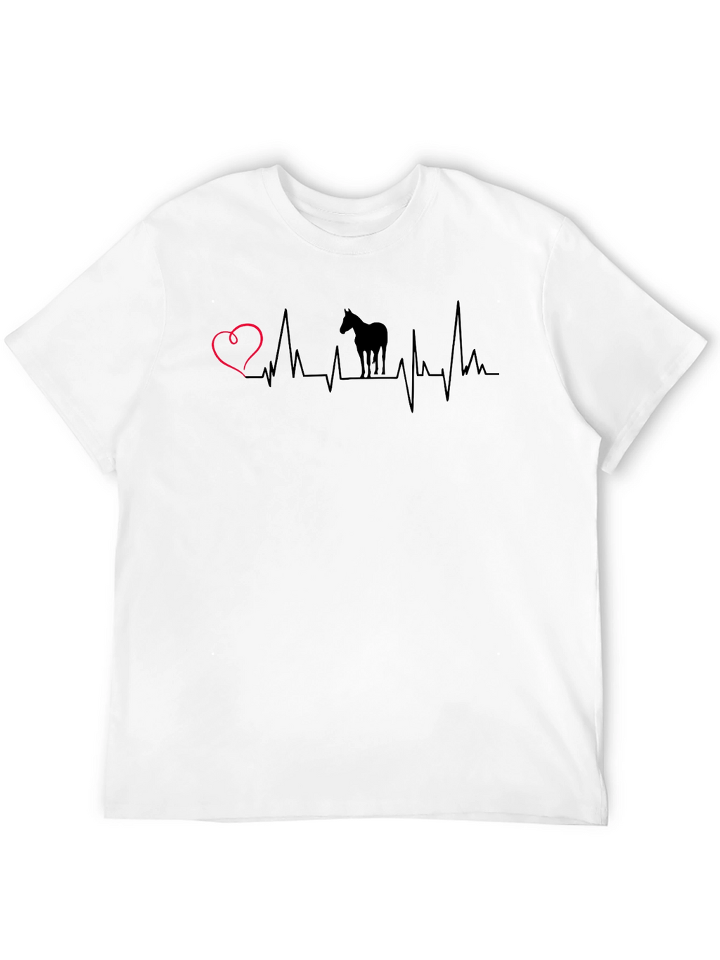 Horse Heartbeat T-Shirt - Equestrian Love Tee