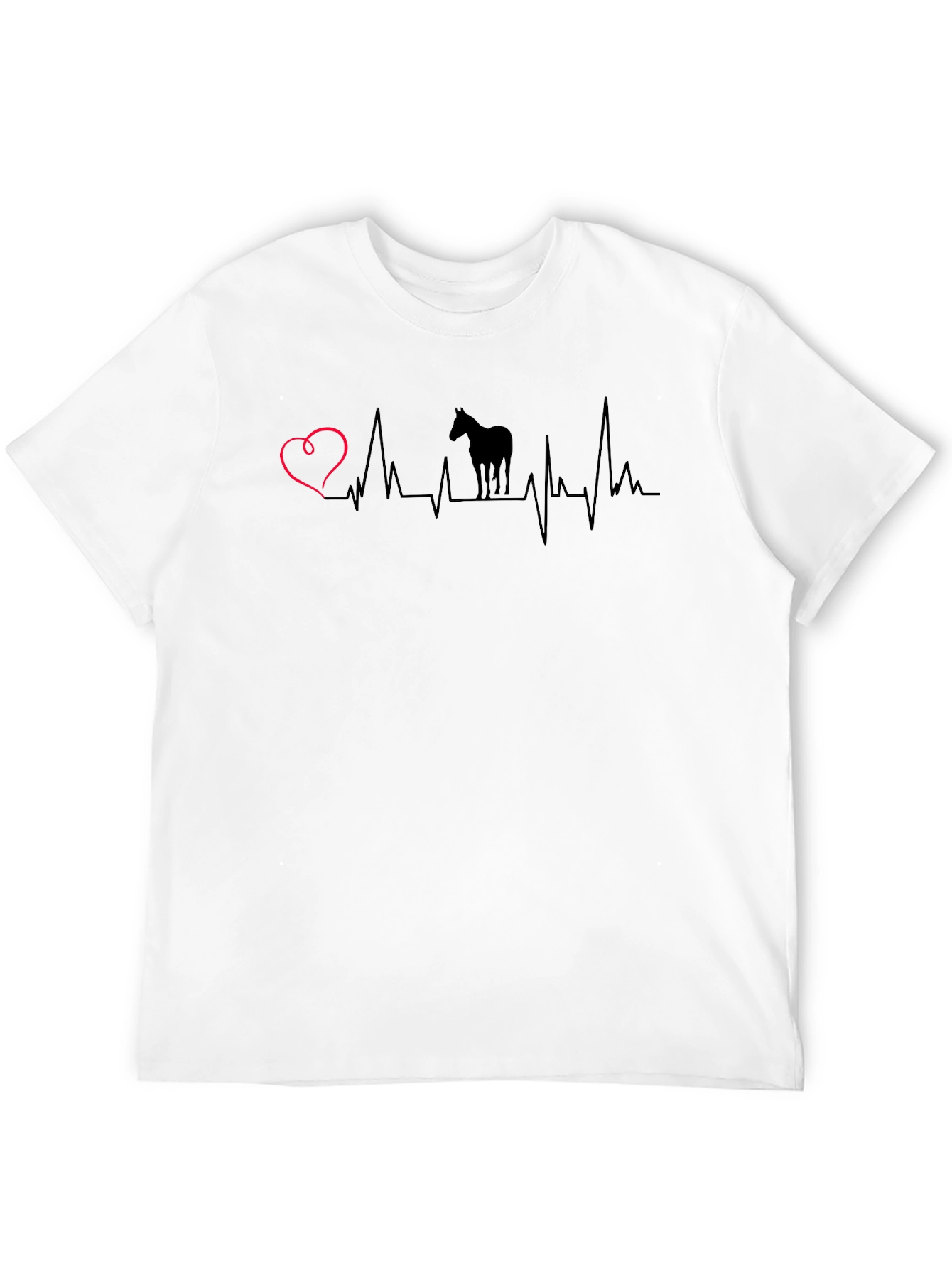 Horse Heartbeat T-Shirt - Equestrian Love Tee