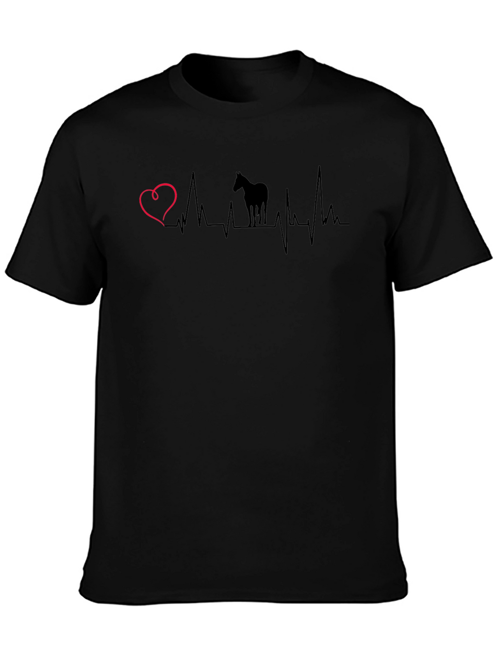 Horse Heartbeat T-Shirt - Equestrian Love Tee
