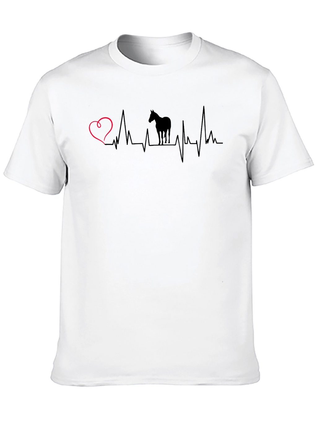 Horse Heartbeat T-Shirt - Equestrian Love Tee