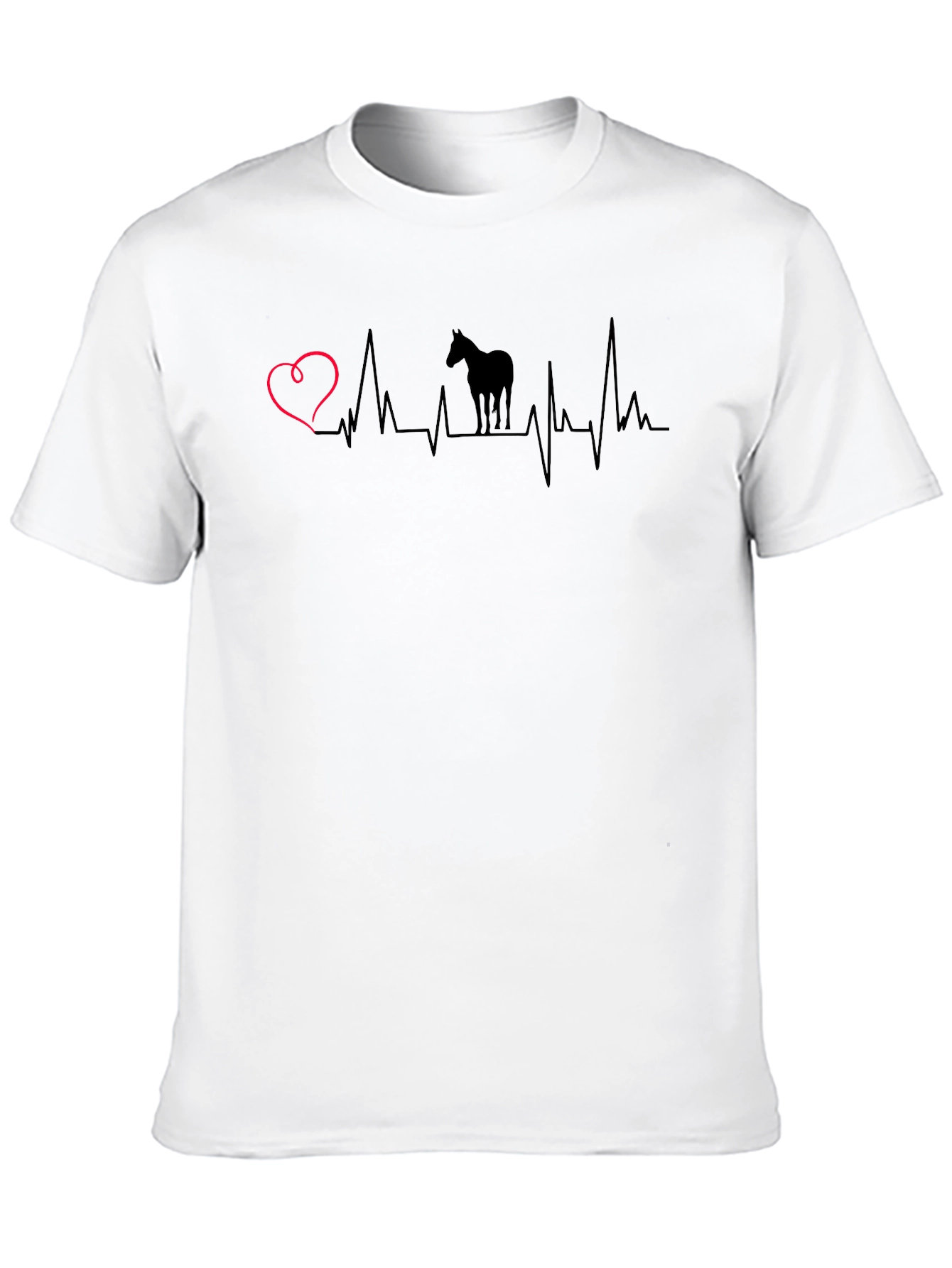 Horse Heartbeat T-Shirt - Equestrian Love Tee