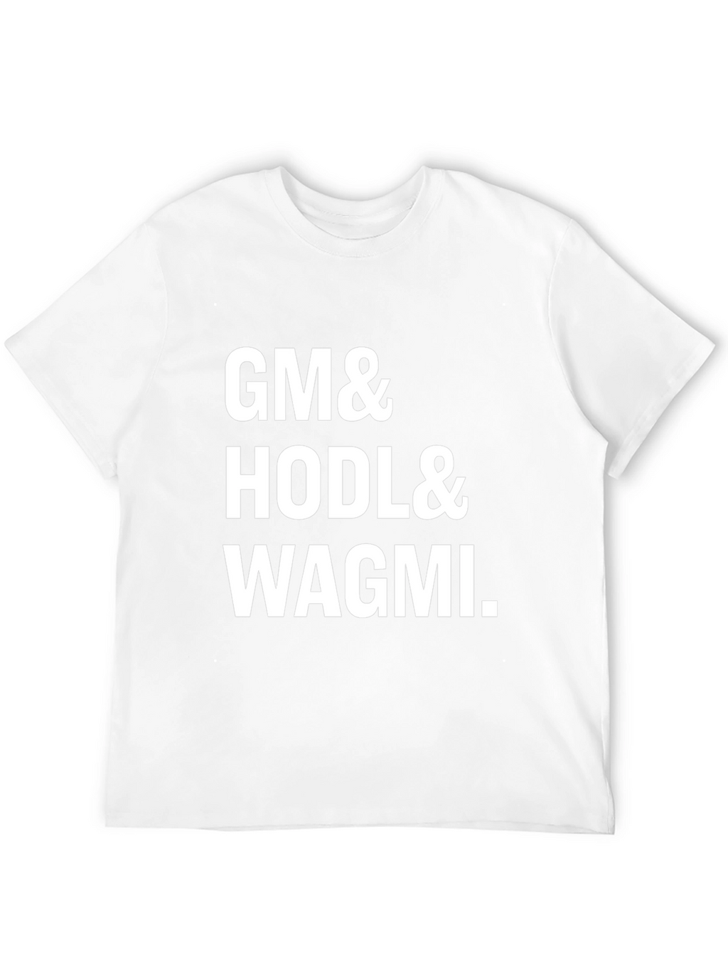GM HODL WAGMI Crypto T-Shirt - Black Cotton Tee