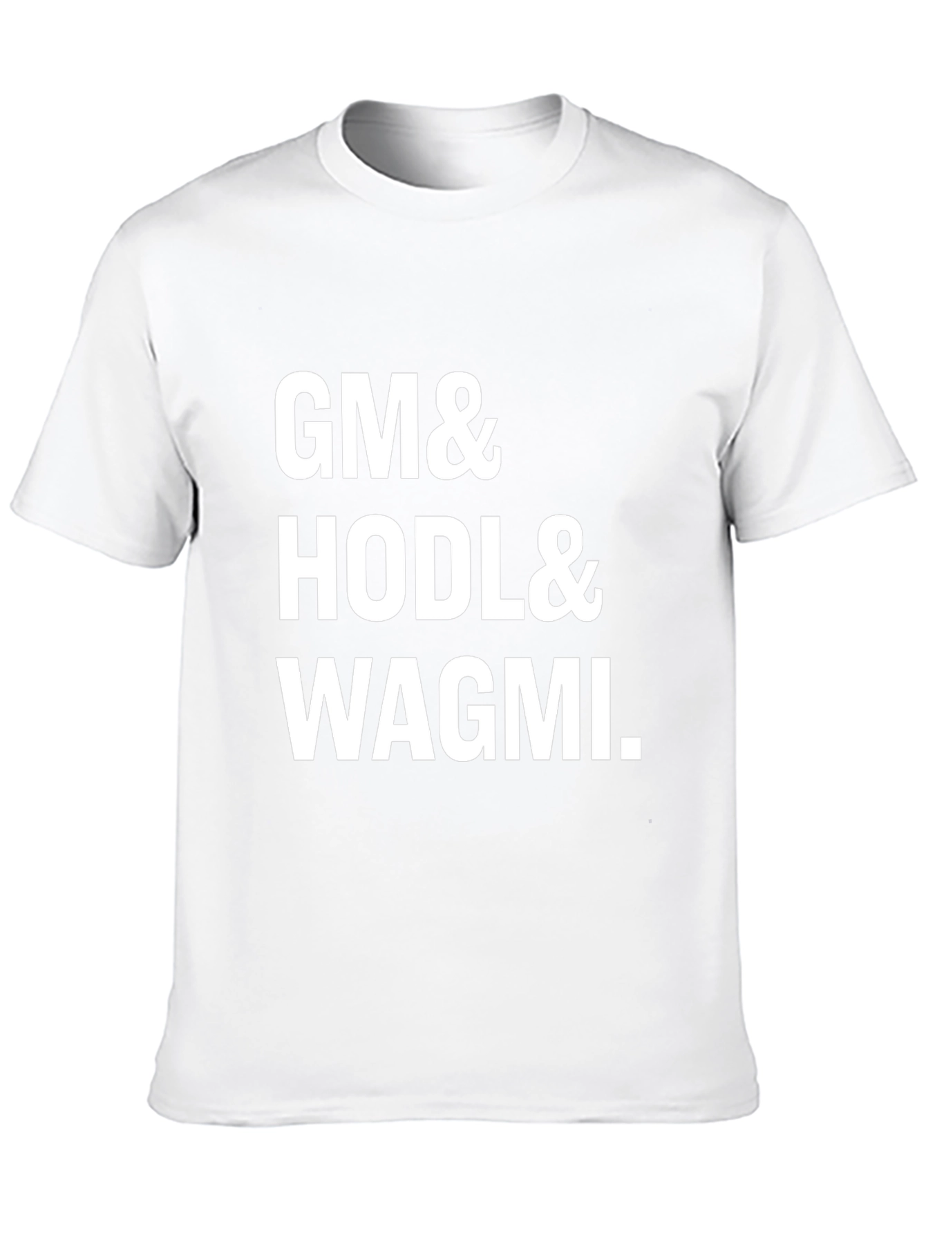 GM HODL WAGMI Crypto T-Shirt - Black Cotton Tee
