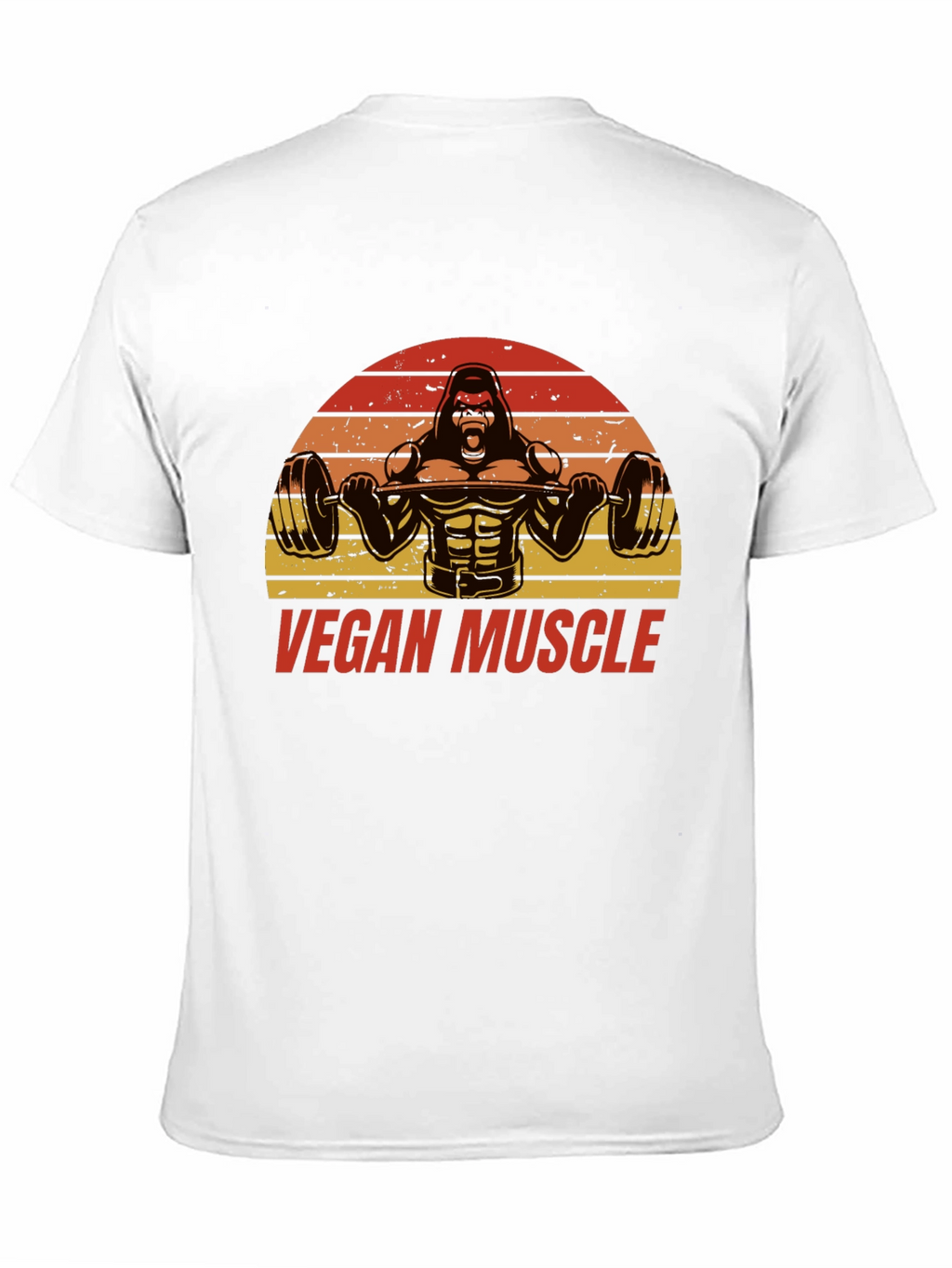 Vegan Muscle Gorilla Barbell T-Shirt