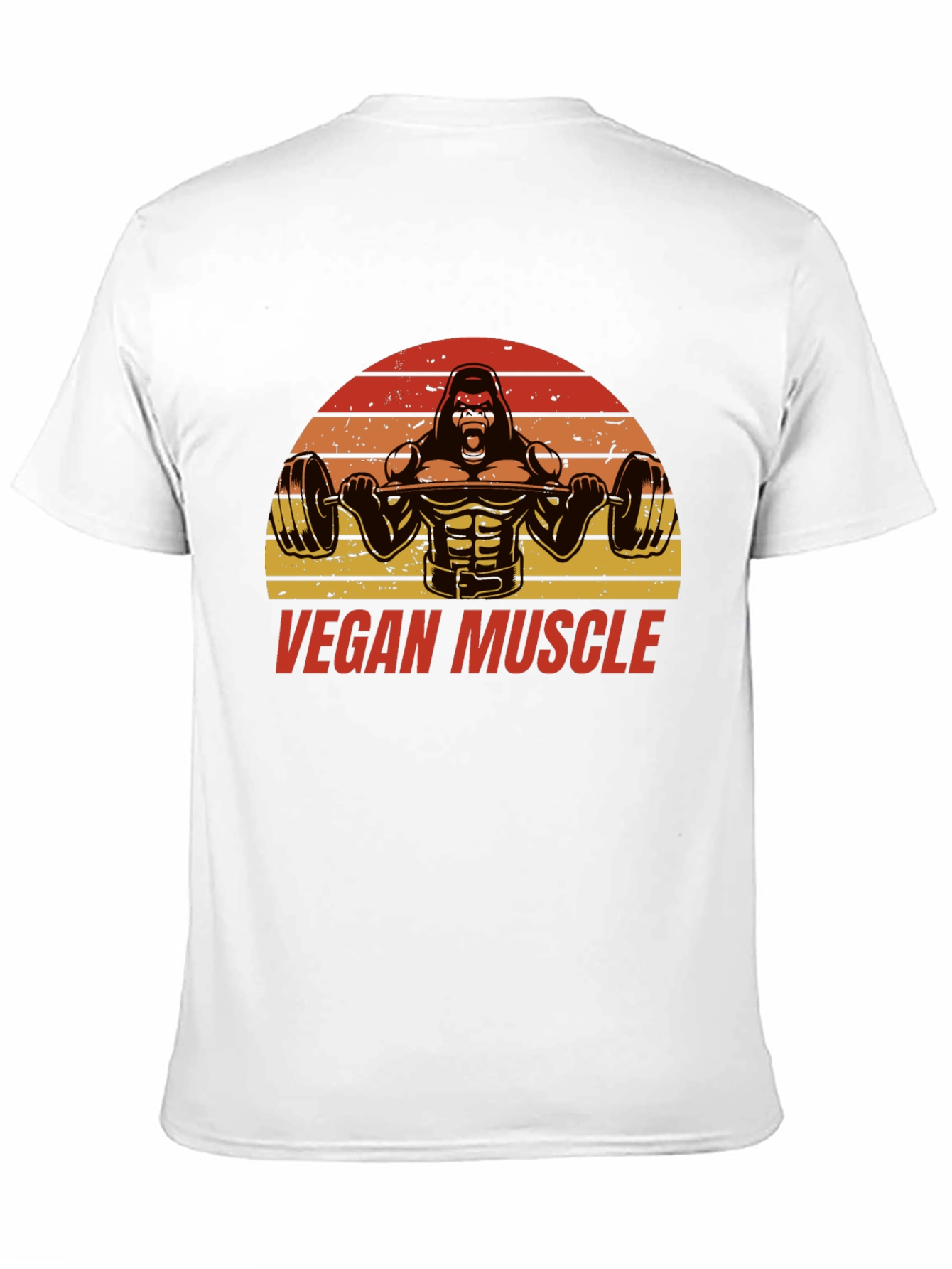 Vegan Muscle Gorilla Barbell T-Shirt
