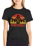 Vegan Muscle Gorilla Barbell T-Shirt